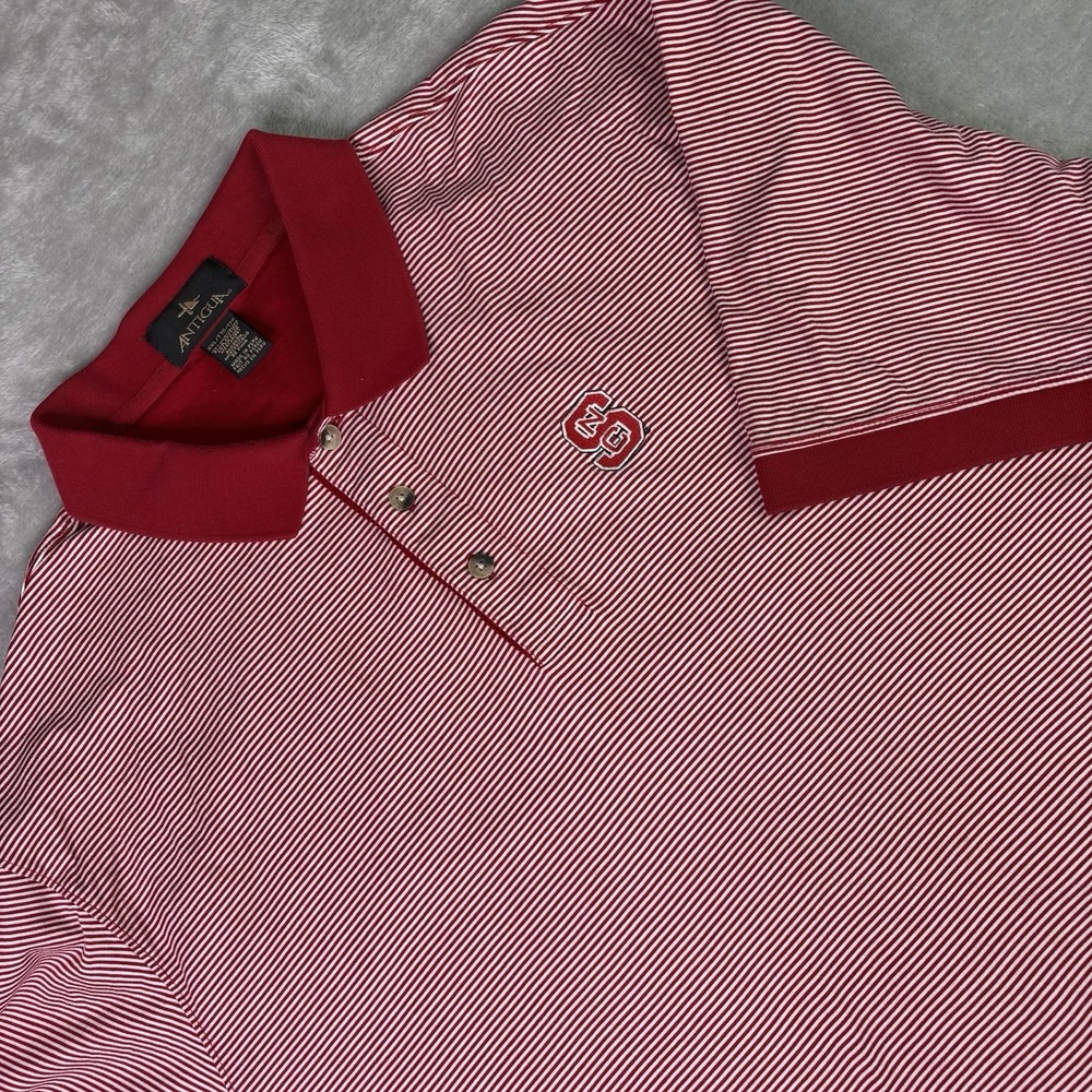 Antigua Mens XXL North Carolina NC State Performance Golf Polo Wolf Pack Stiles